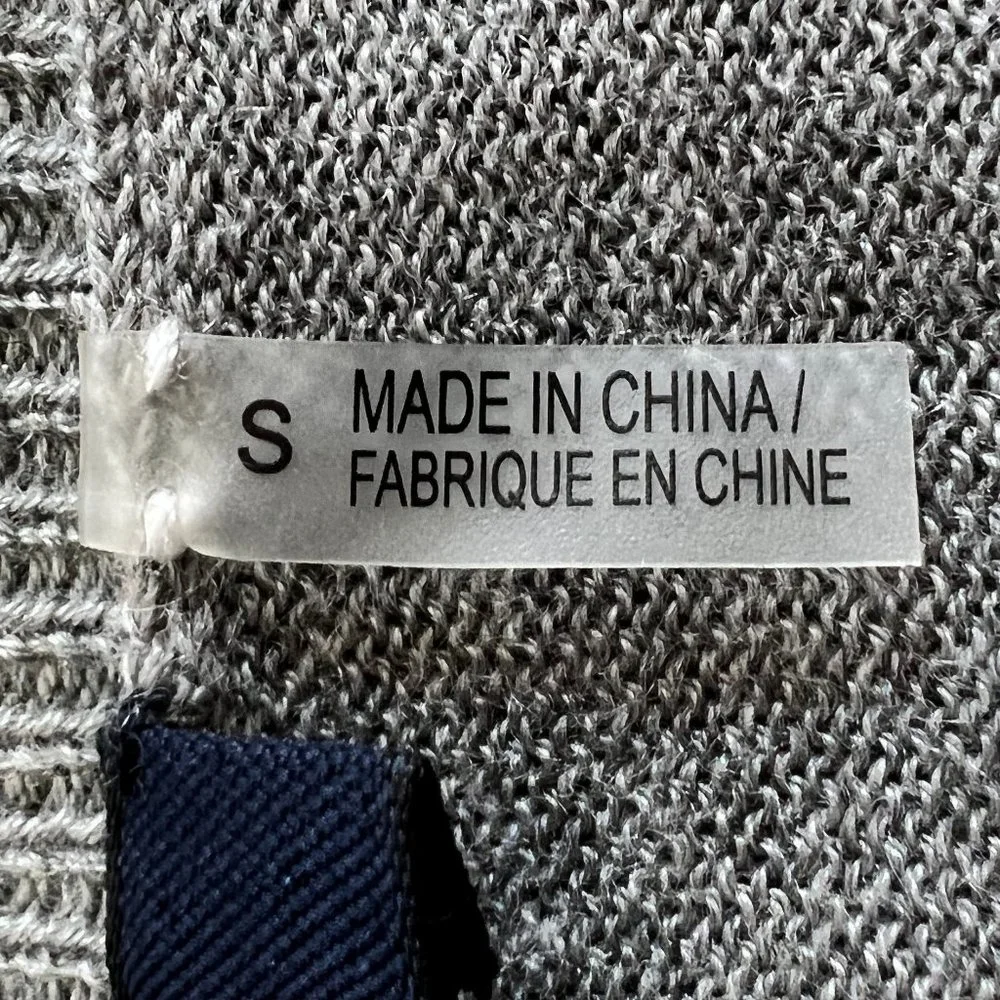 Magaschoni Silk & Cashmere Gray Short Sleeve V-Neck Sweater Sz S
